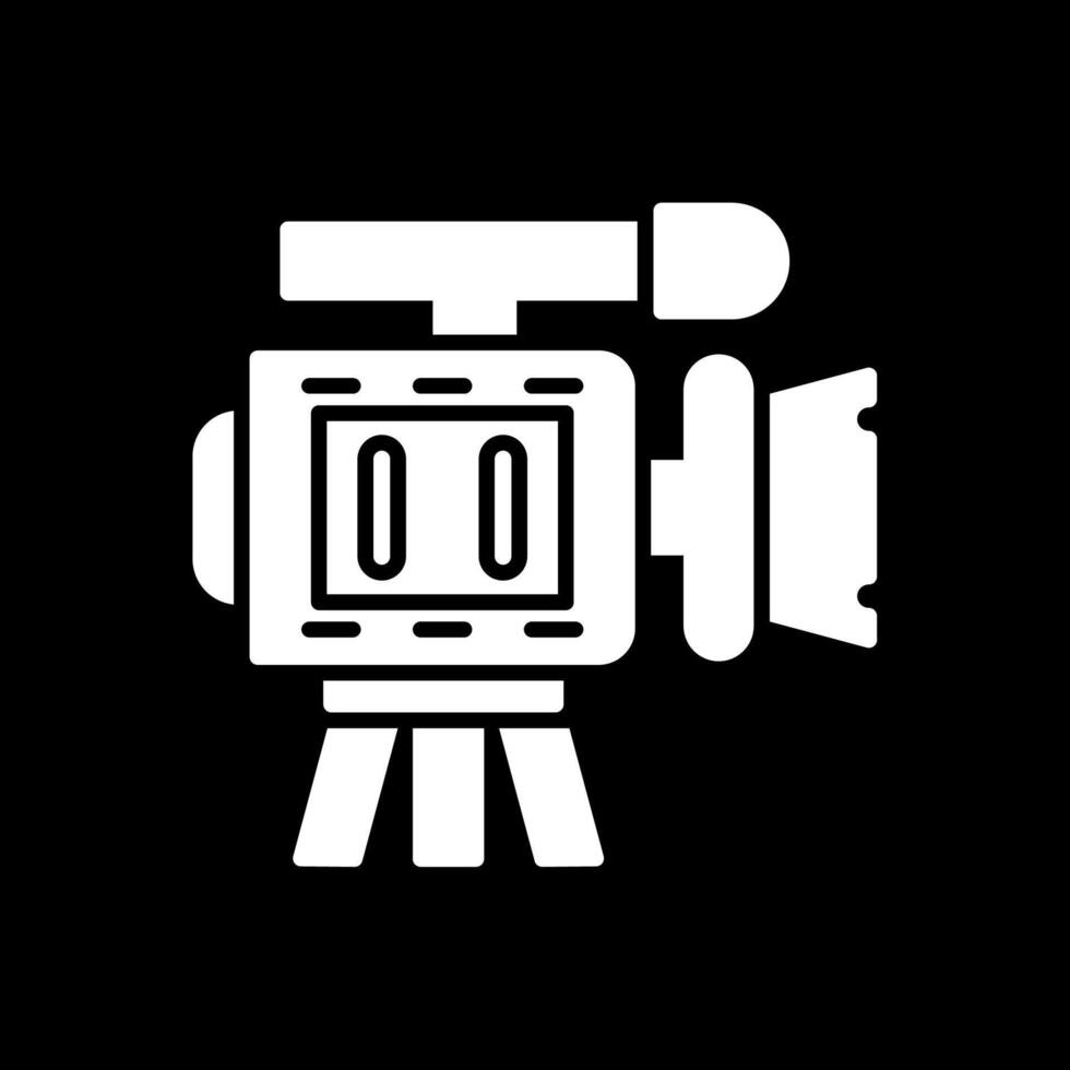 camera Glyph Inverted Icon Design vector