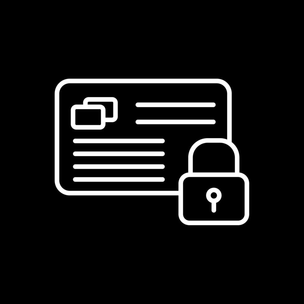Secure Payment Line Inverted Icon Design vector