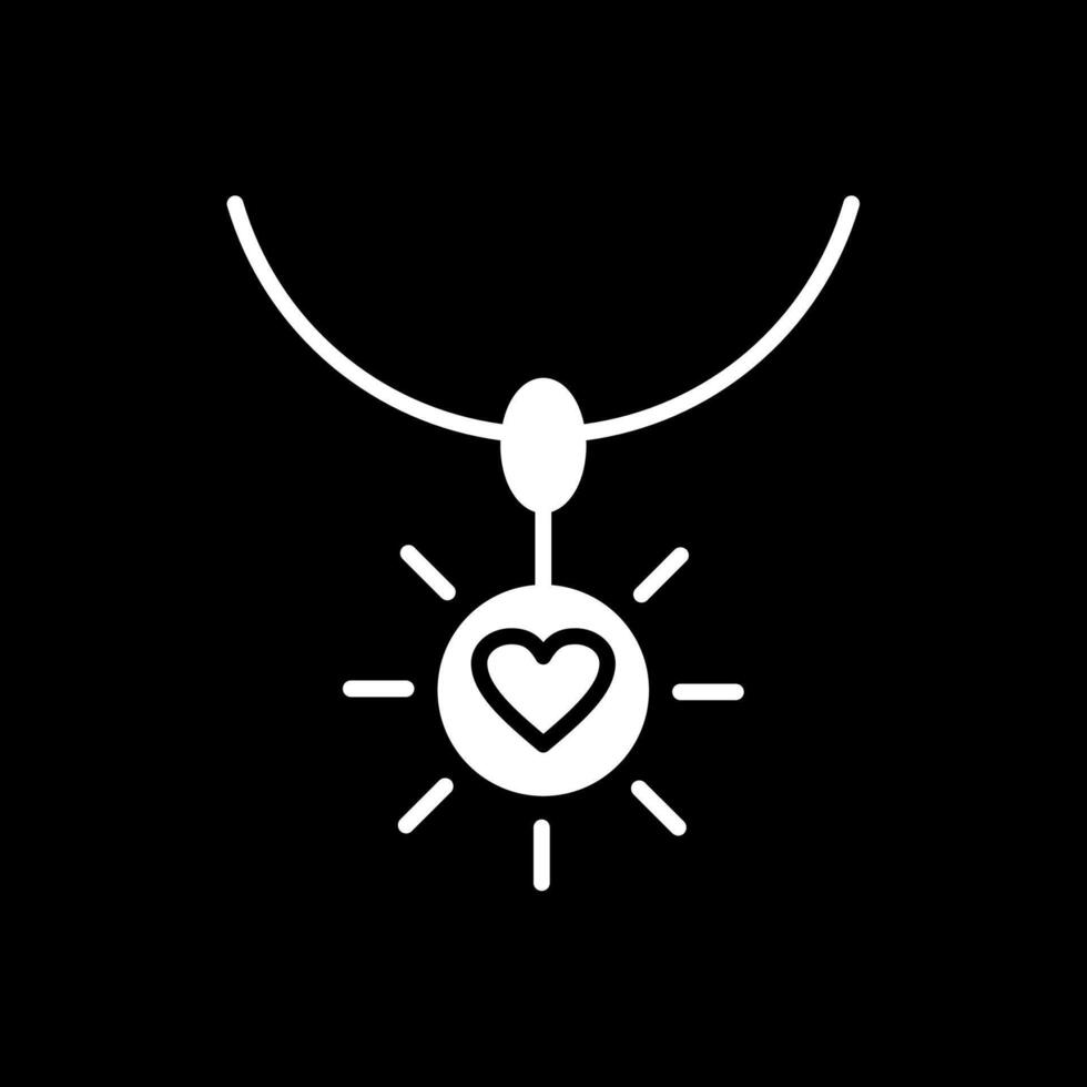 NECLACE Glyph Inverted Icon Design vector