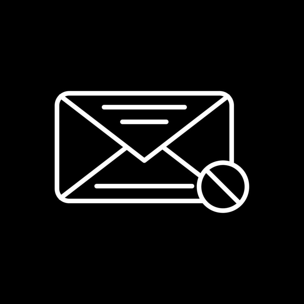 Spam Line Inverted Icon Design vector