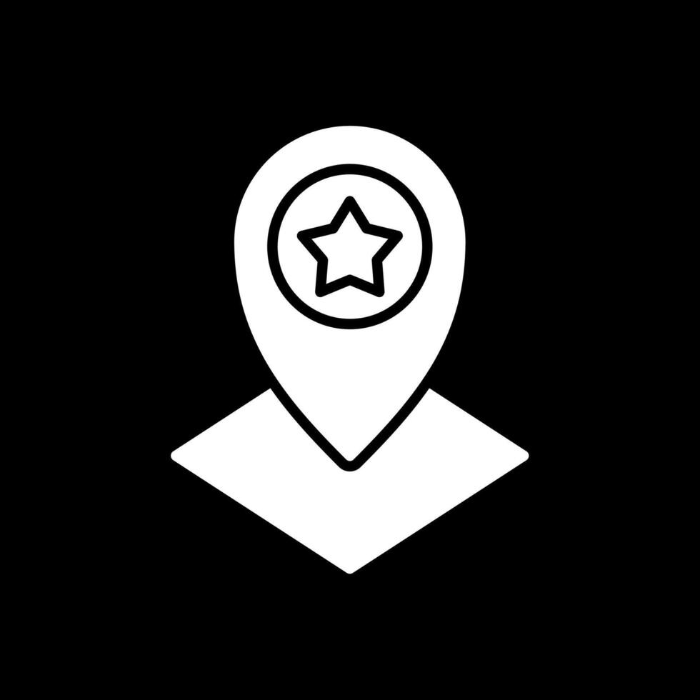 Map Location Glyph Inverted Icon Design vector