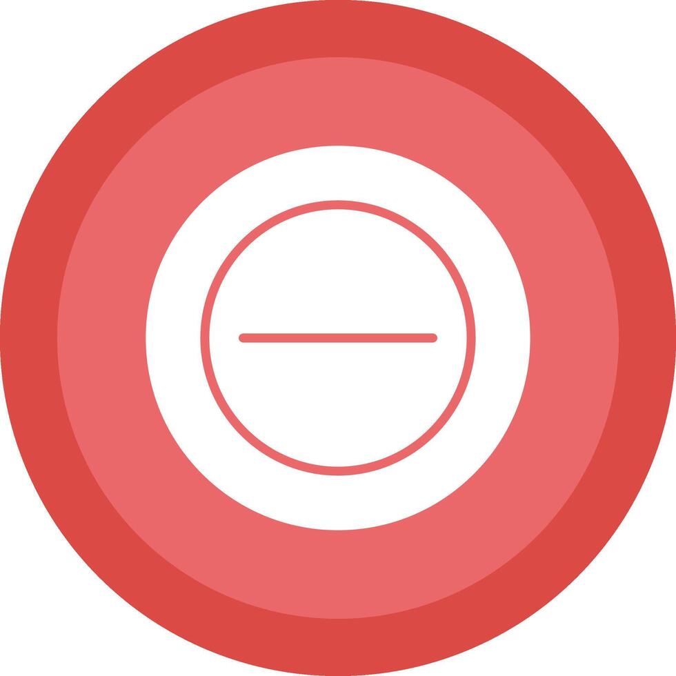 Minus Glyph Due Circle Icon Design vector
