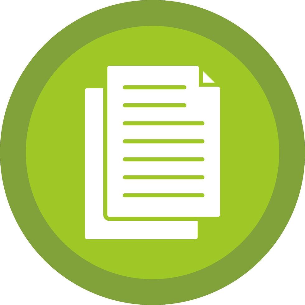 Document Glyph Due Circle Icon Design vector
