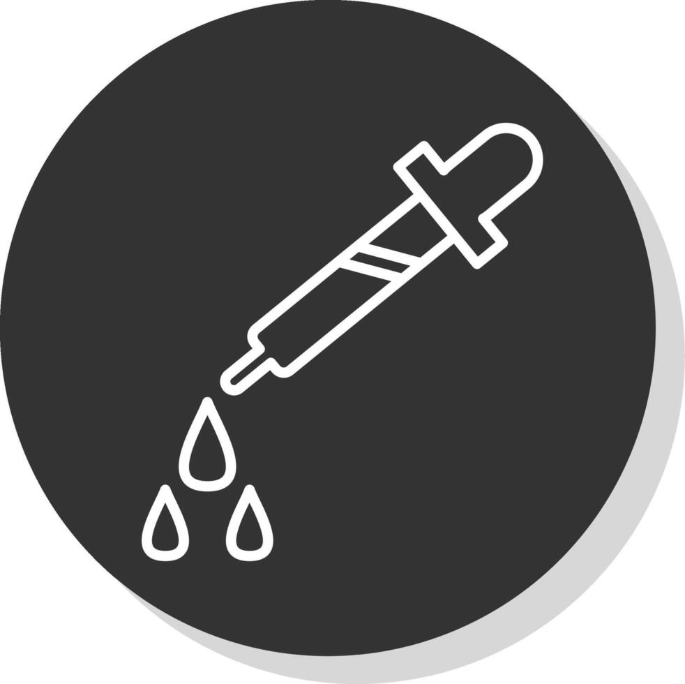 Dropper Glyph Due Circle Icon Design vector