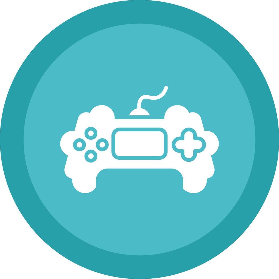 Game Glyph Due Circle Icon Design vector