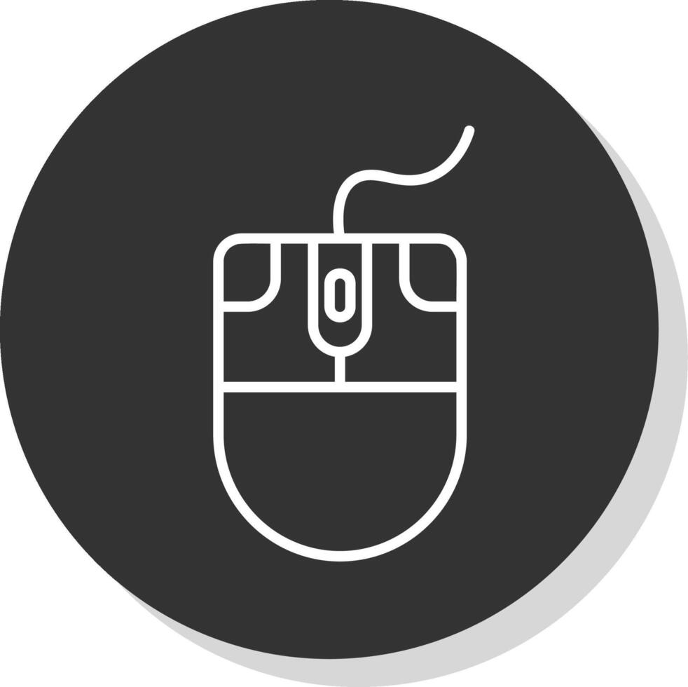 Mouse Glyph Due Circle Icon Design vector