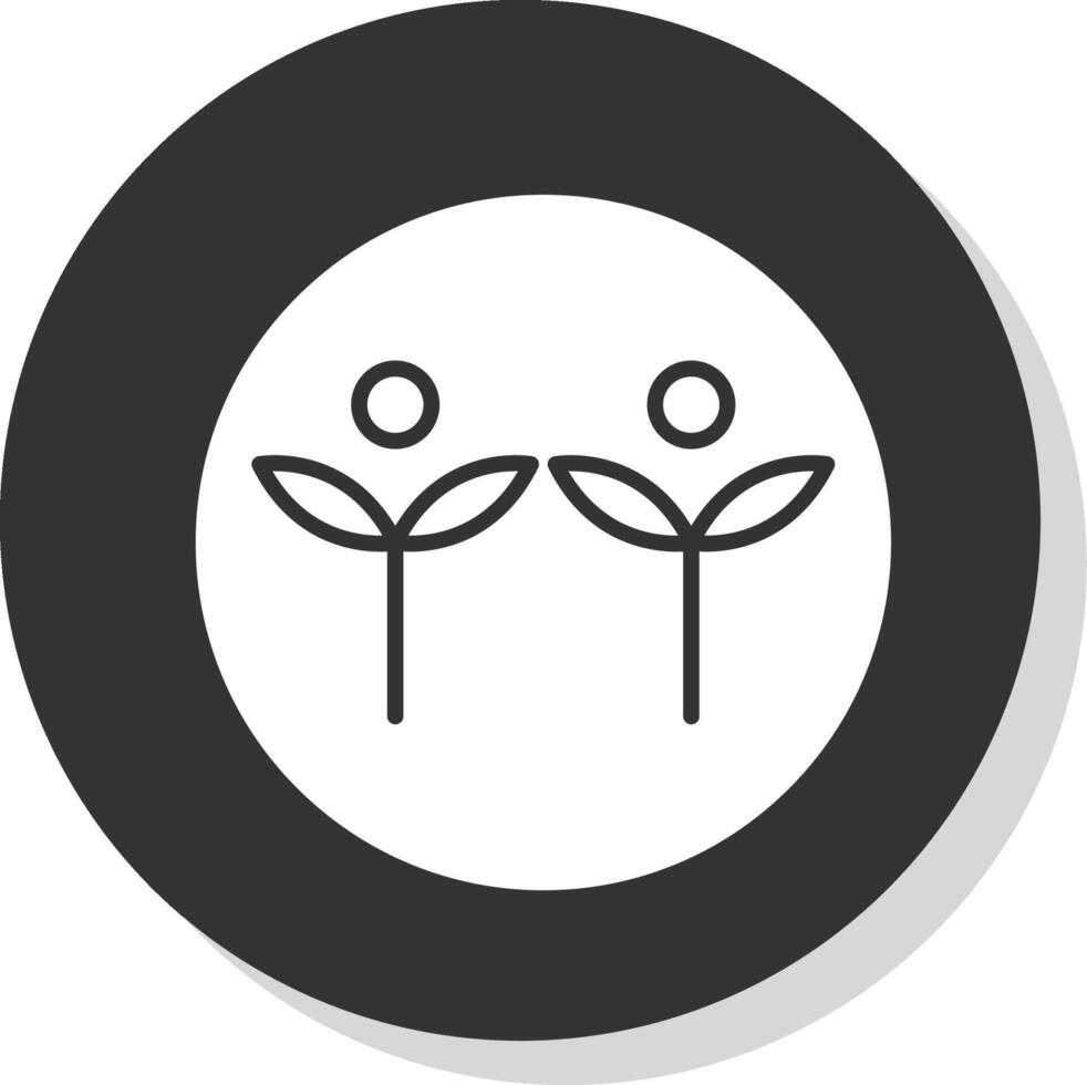 Organic Products Glyph Shadow Circle Icon Design vector
