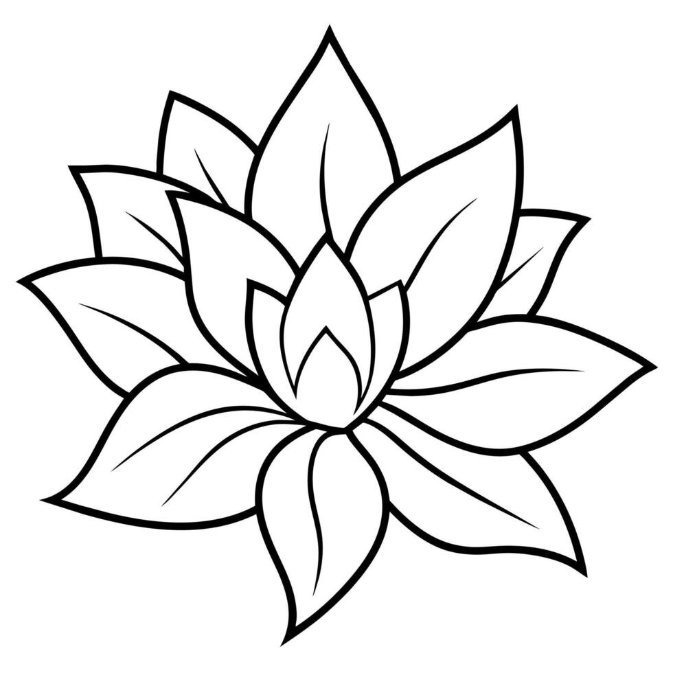 Flower coloring book illustration vector