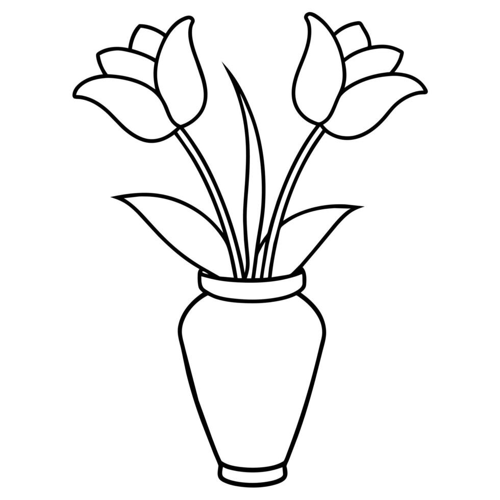 Flower coloring book illustration vector