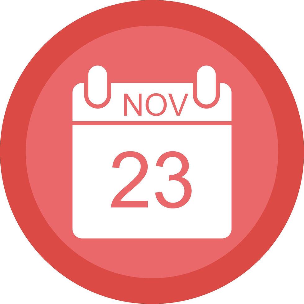 November Glyph Due Circle Icon Design vector