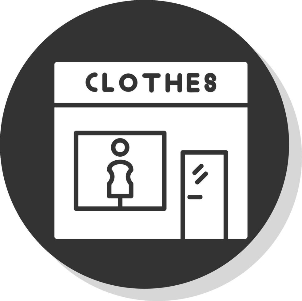 Fashion store Glyph Shadow Circle Icon Design vector