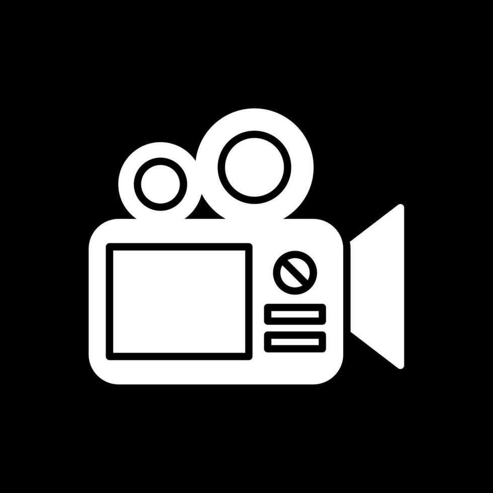 Camera Glyph Inverted Icon Design vector