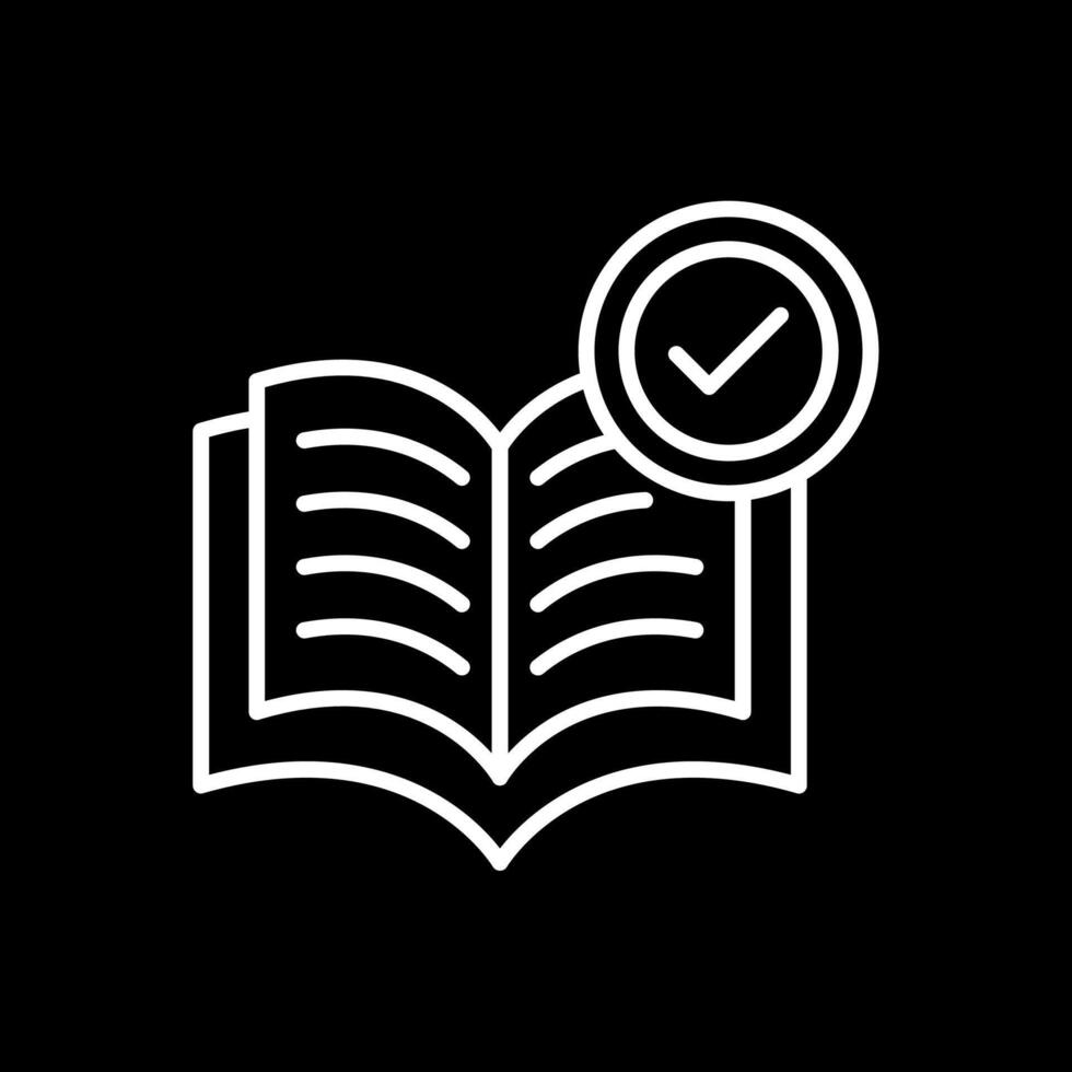 Book Line Inverted Icon Design vector