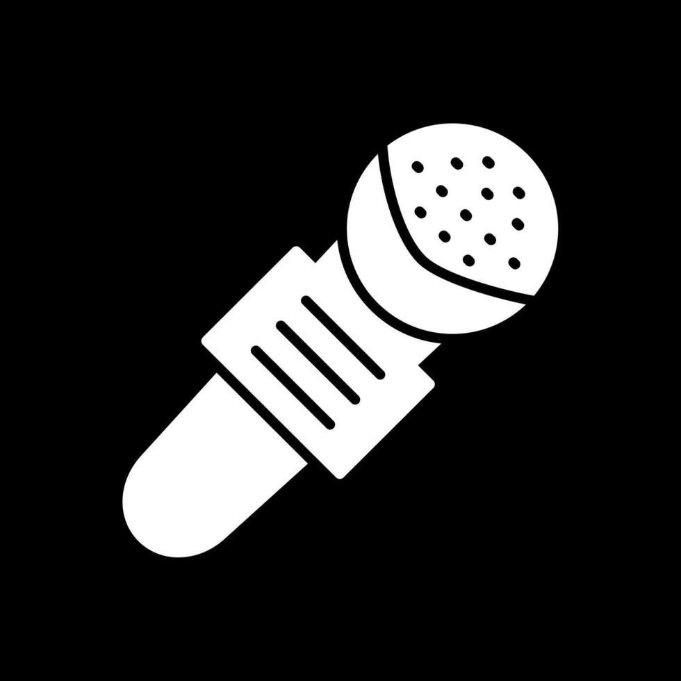 Mic Glyph Inverted Icon Design vector