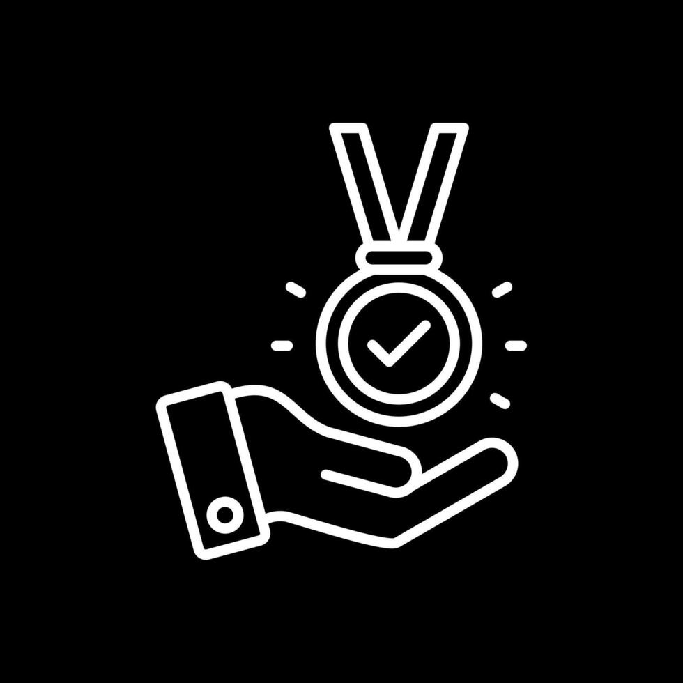 Hand Line Inverted Icon Design vector
