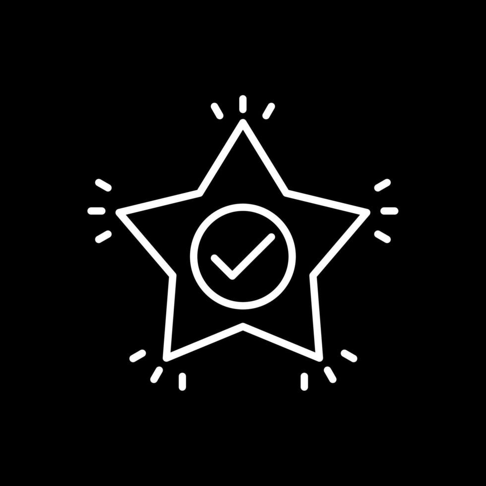 Star Line Inverted Icon Design vector