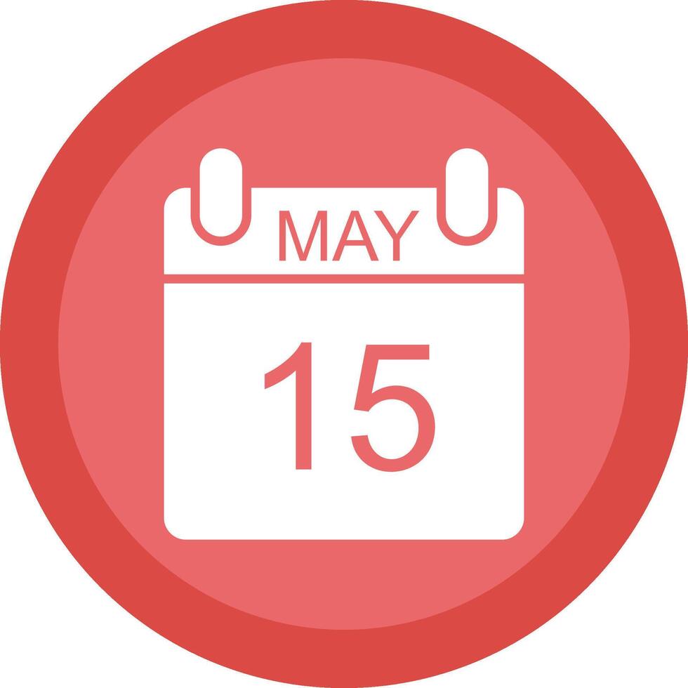 May Glyph Due Circle Icon Design vector
