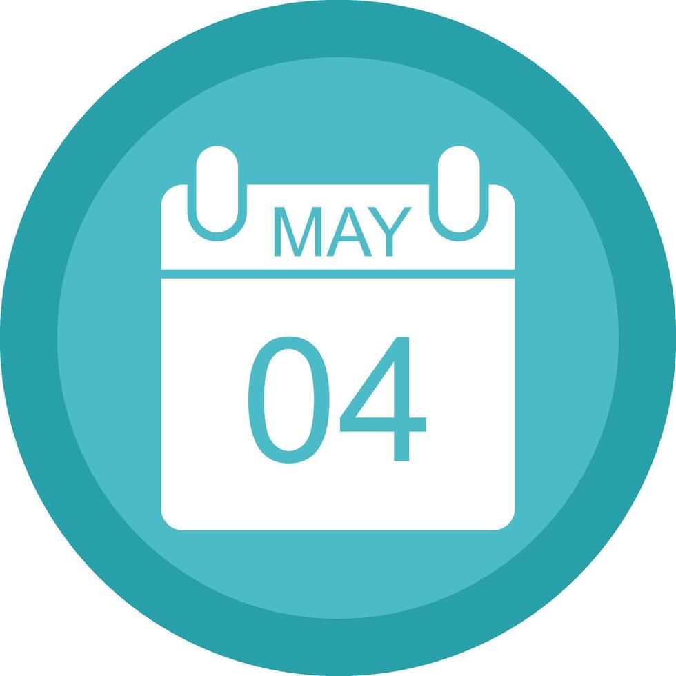 May Glyph Due Circle Icon Design vector