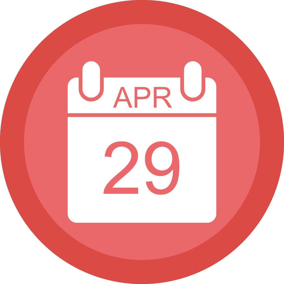 April Glyph Due Circle Icon Design vector