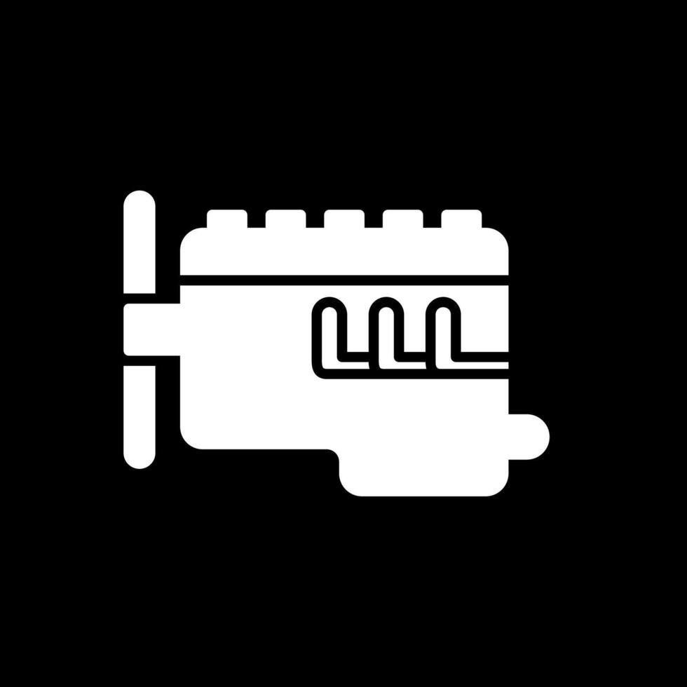 Engine Glyph Inverted Icon Design vector