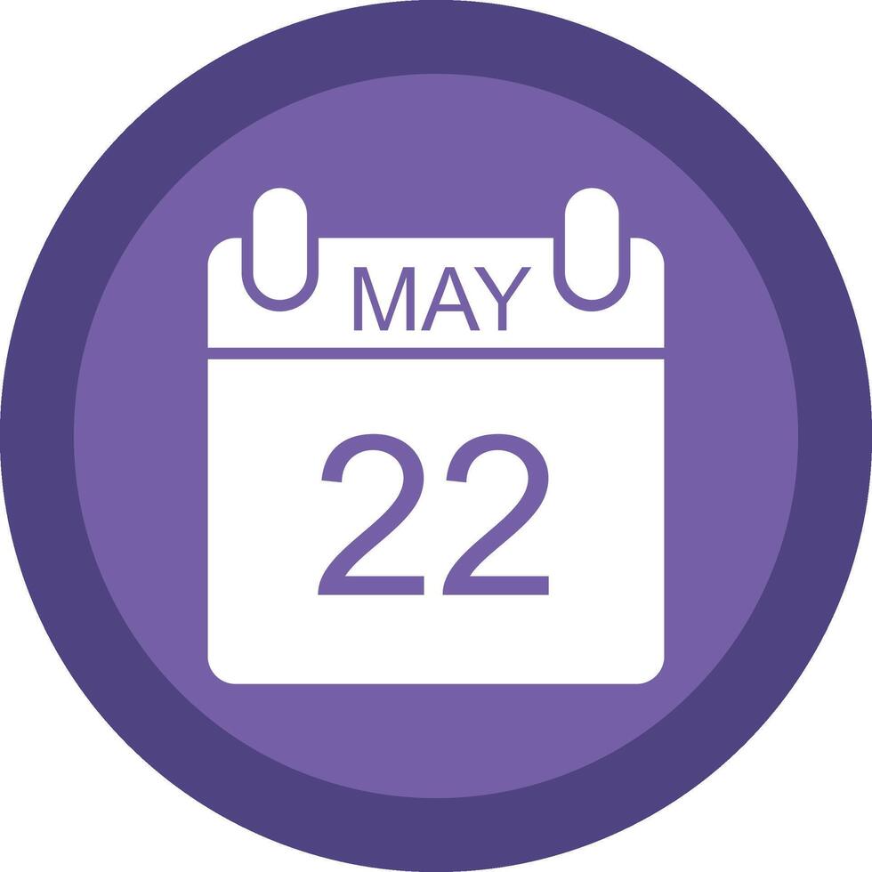 May Glyph Due Circle Icon Design vector