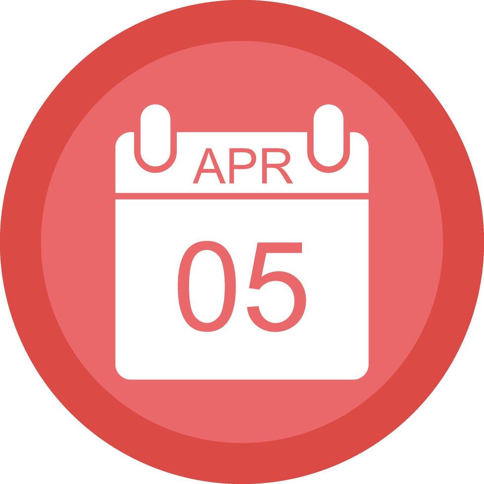 April Glyph Due Circle Icon Design vector