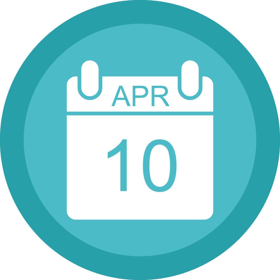 April Glyph Due Circle Icon Design vector