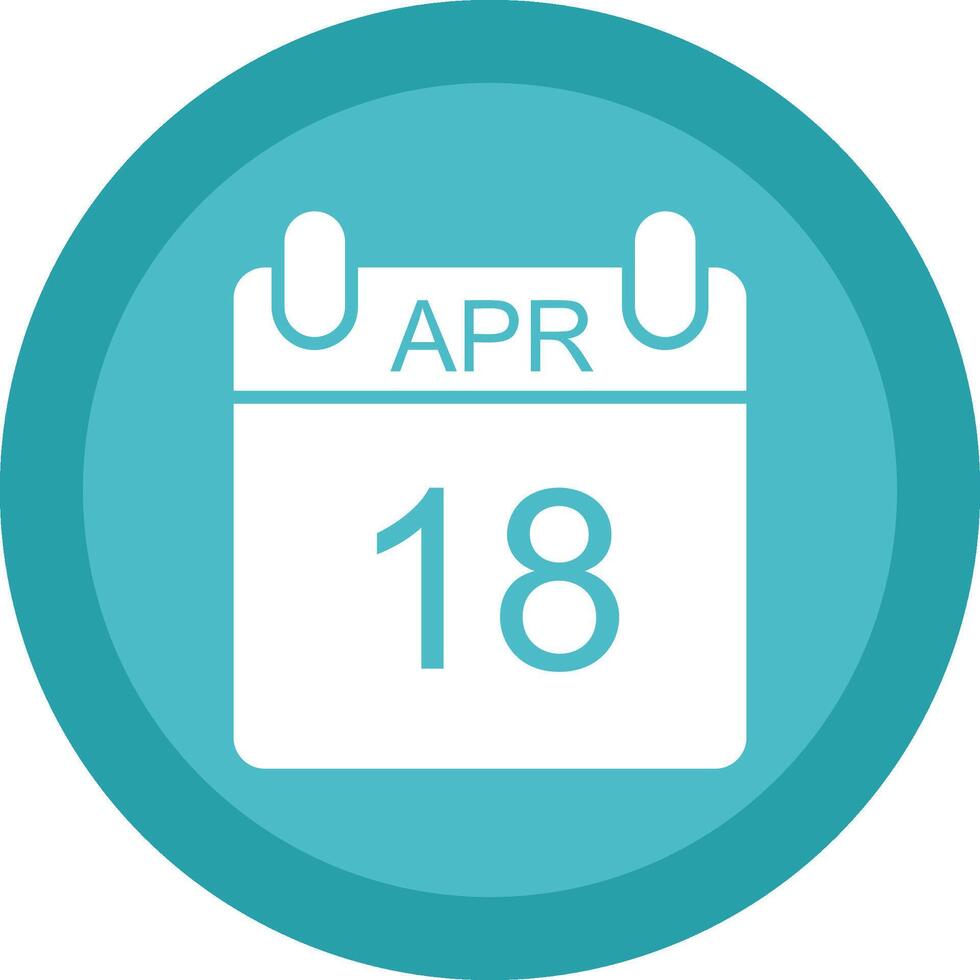 April Glyph Due Circle Icon Design vector