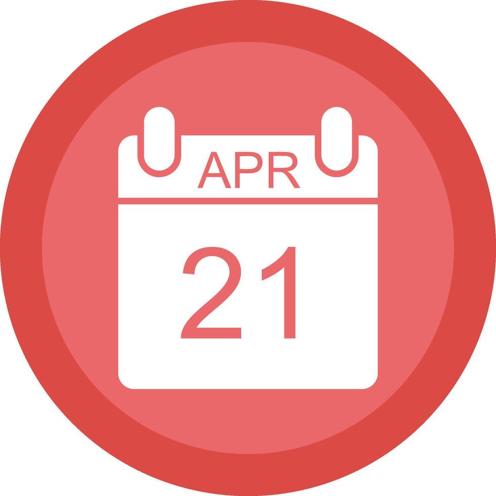 April Glyph Due Circle Icon Design vector