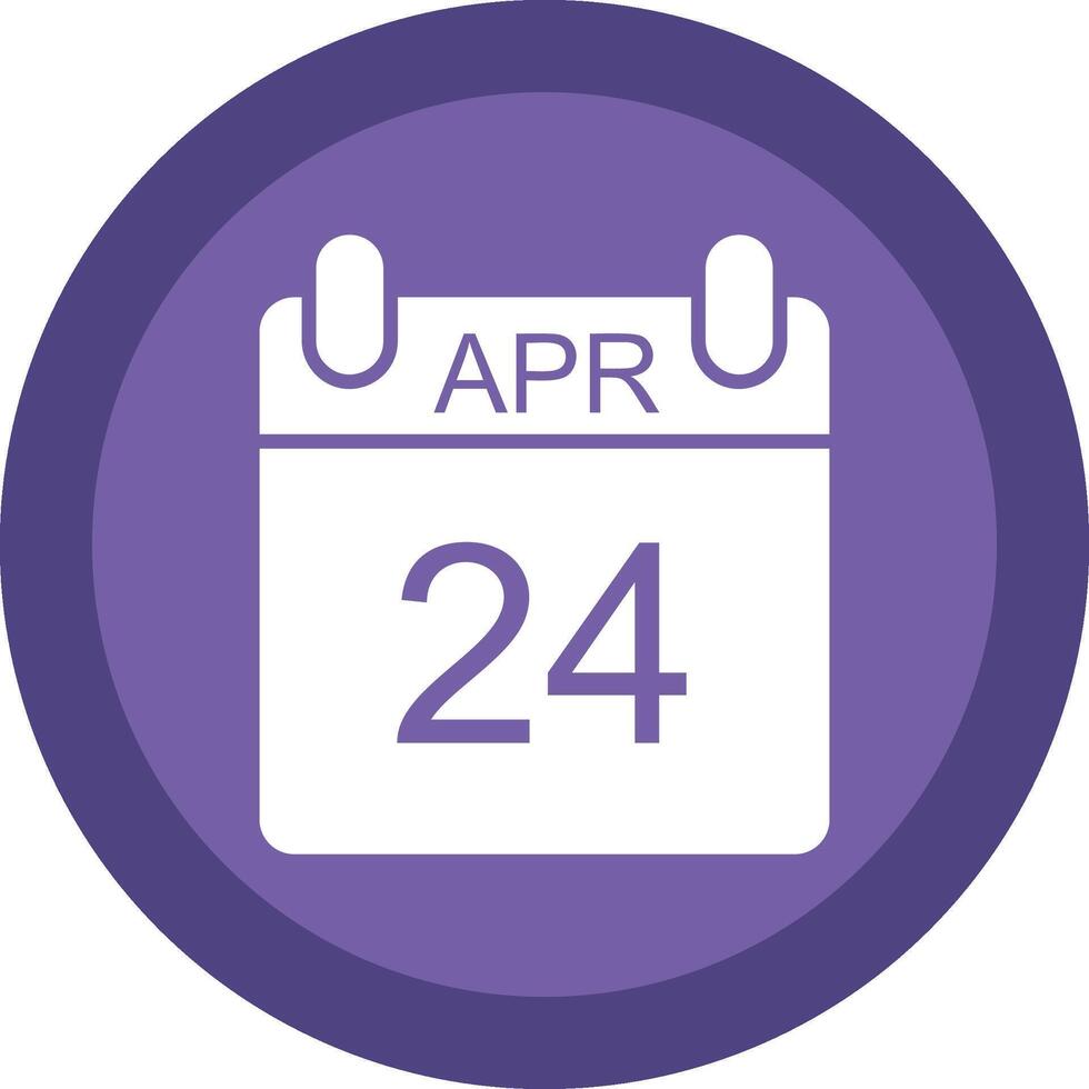 April Glyph Due Circle Icon Design vector