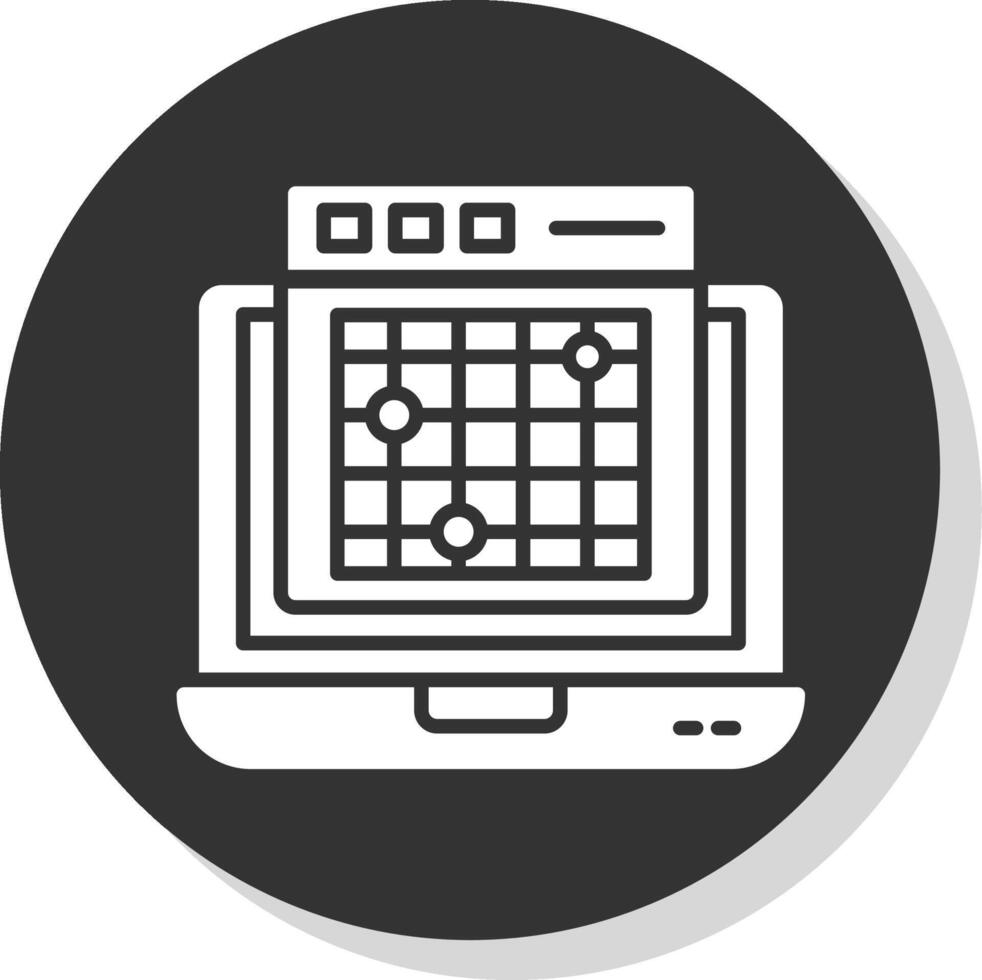 Heatmap Glyph Shadow Circle Icon Design vector
