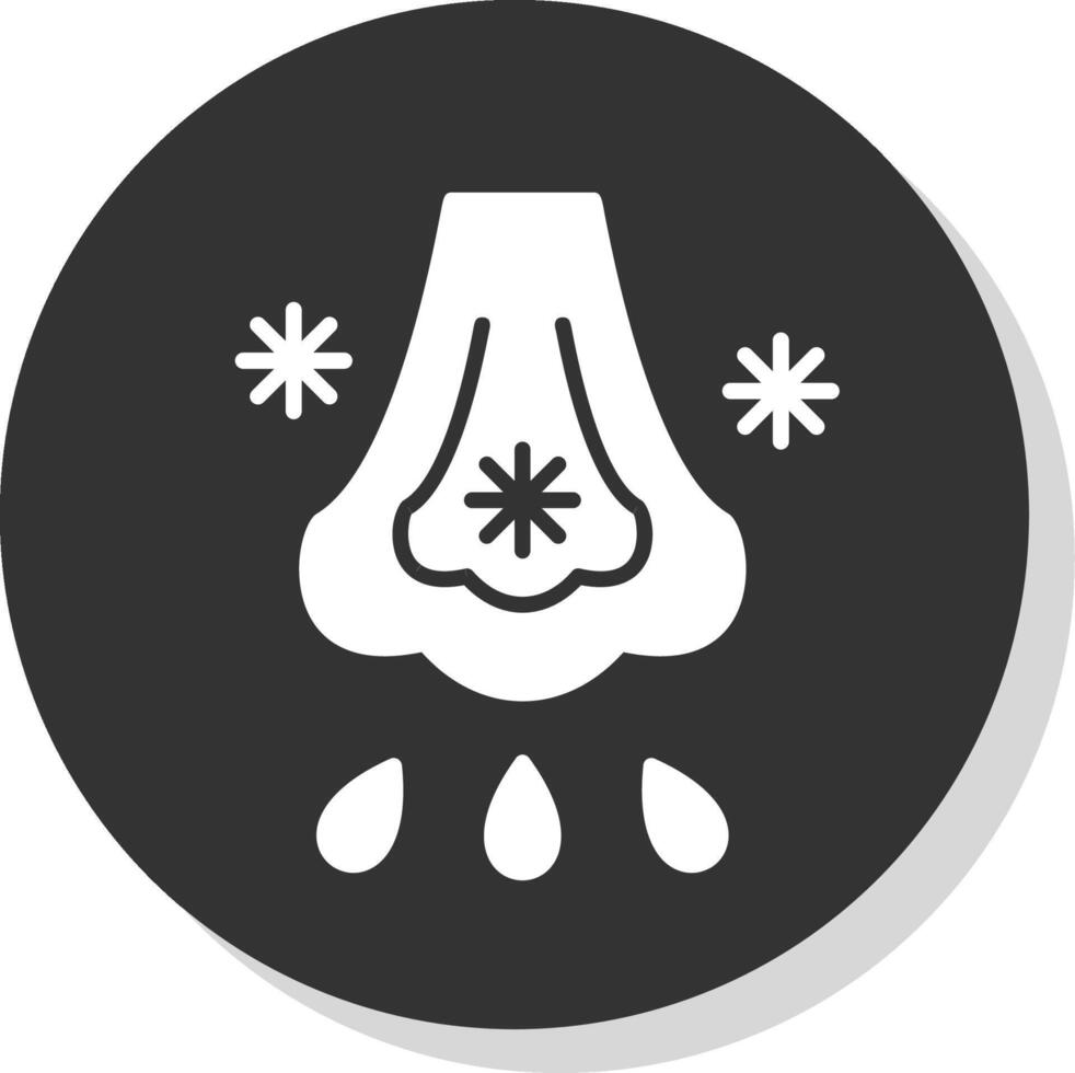 Immunlology Alergy Glyph Shadow Circle Icon Design vector