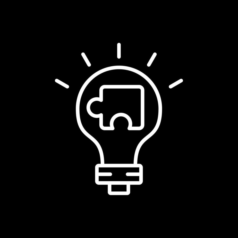 Solution Line Inverted Icon Design vector