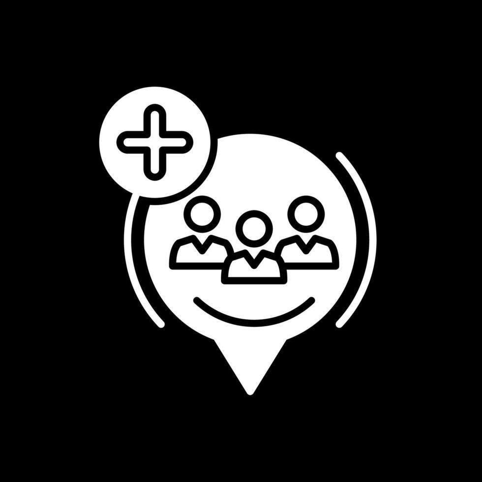 Follower Glyph Inverted Icon Design vector