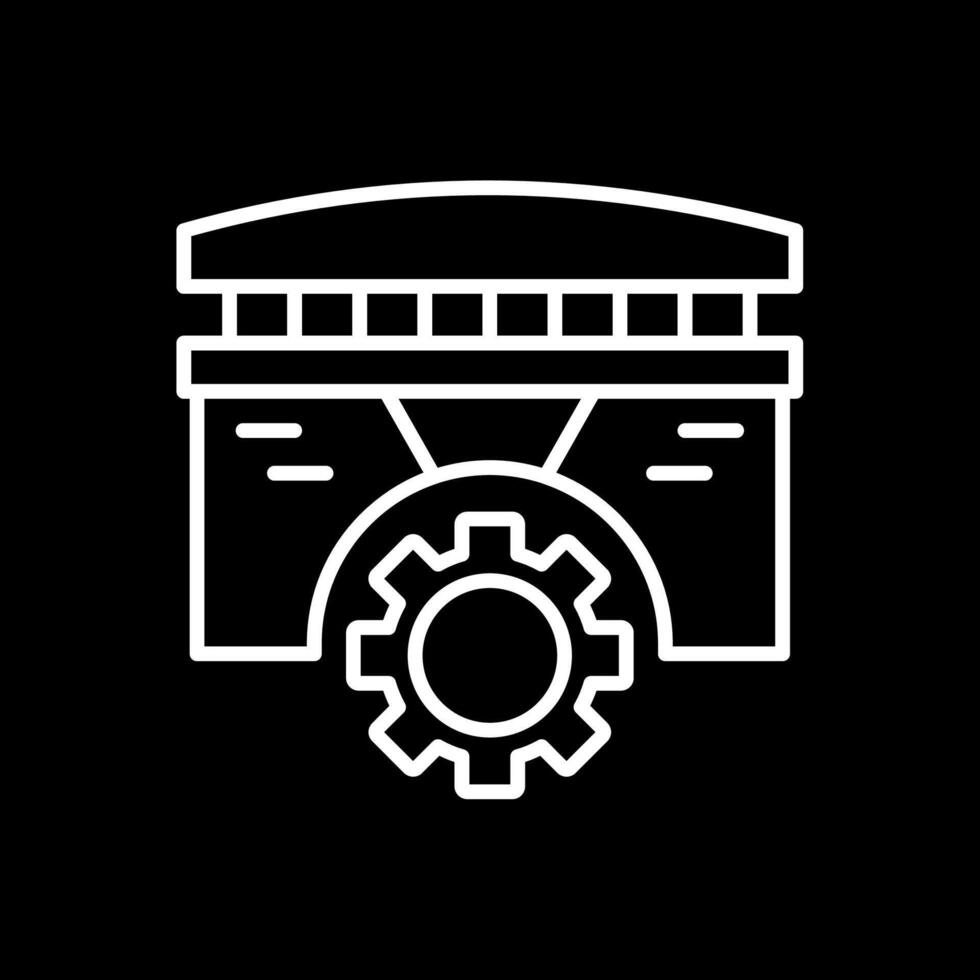 Bridge Line Inverted Icon Design vector