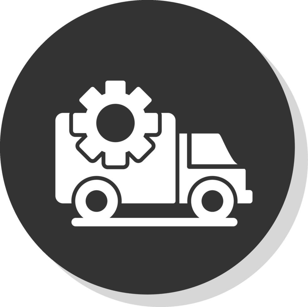 Transportation Management Glyph Shadow Circle Icon Design vector