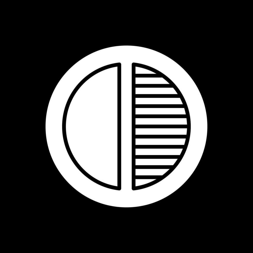 Contrast Glyph Inverted Icon Design vector