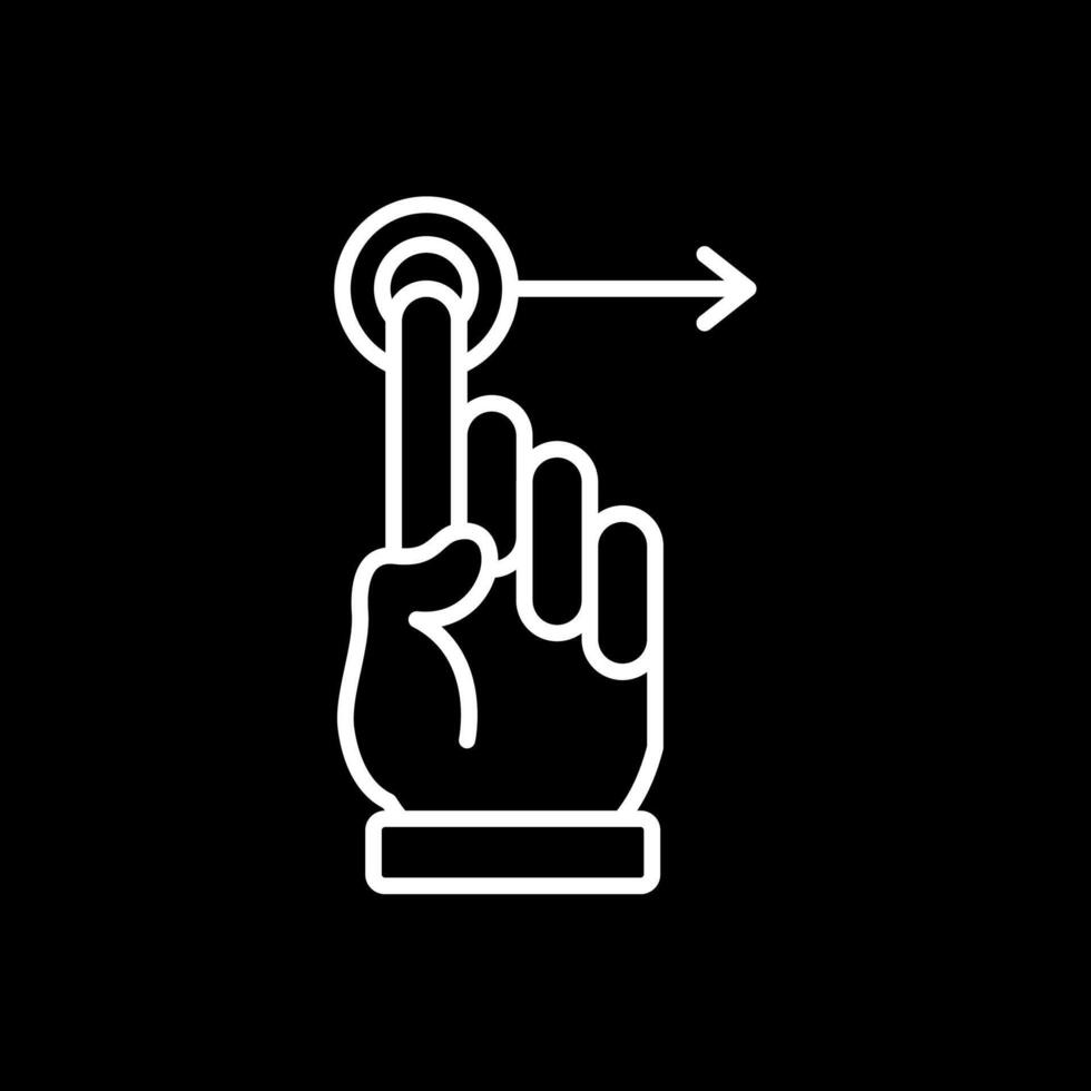 Hand Drag Line Inverted Icon Design vector