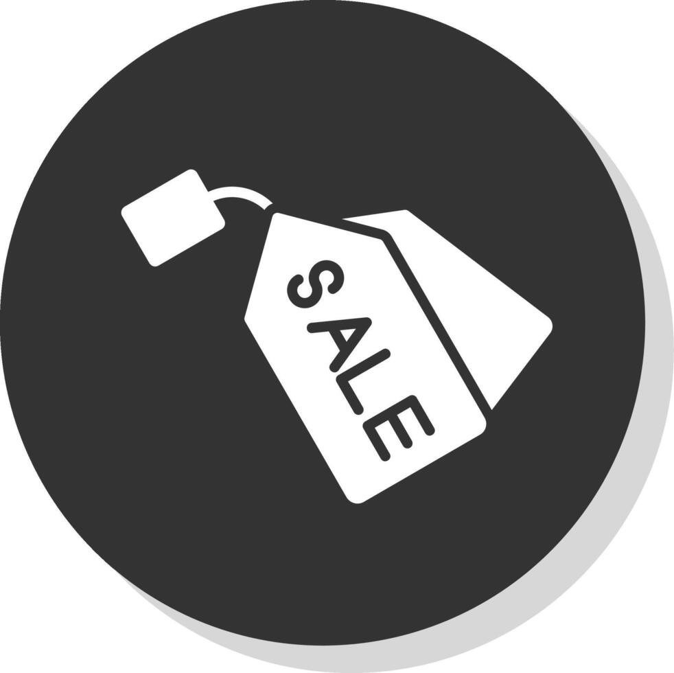 Sale Glyph Shadow Circle Icon Design vector