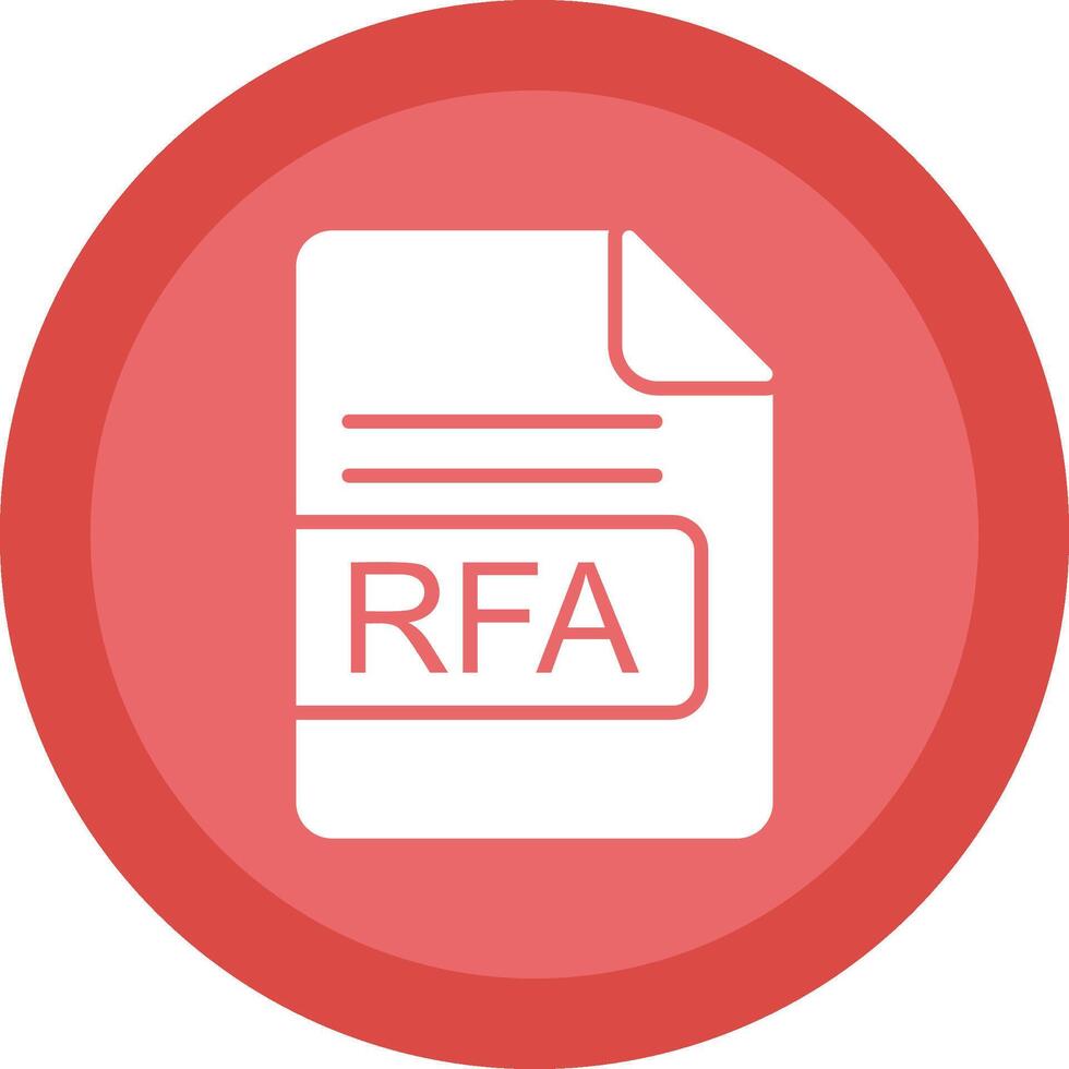 RFA File Format Glyph Due Circle Icon Design vector