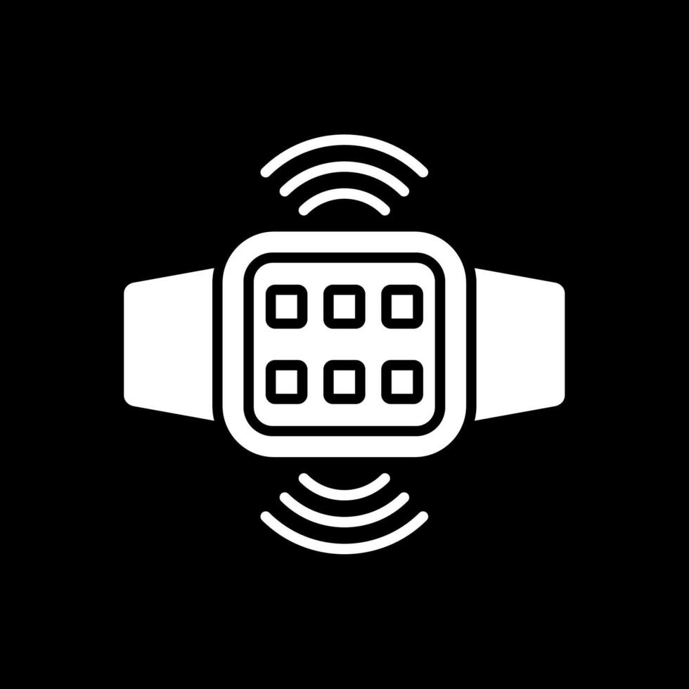 Connection Glyph Inverted Icon Design vector