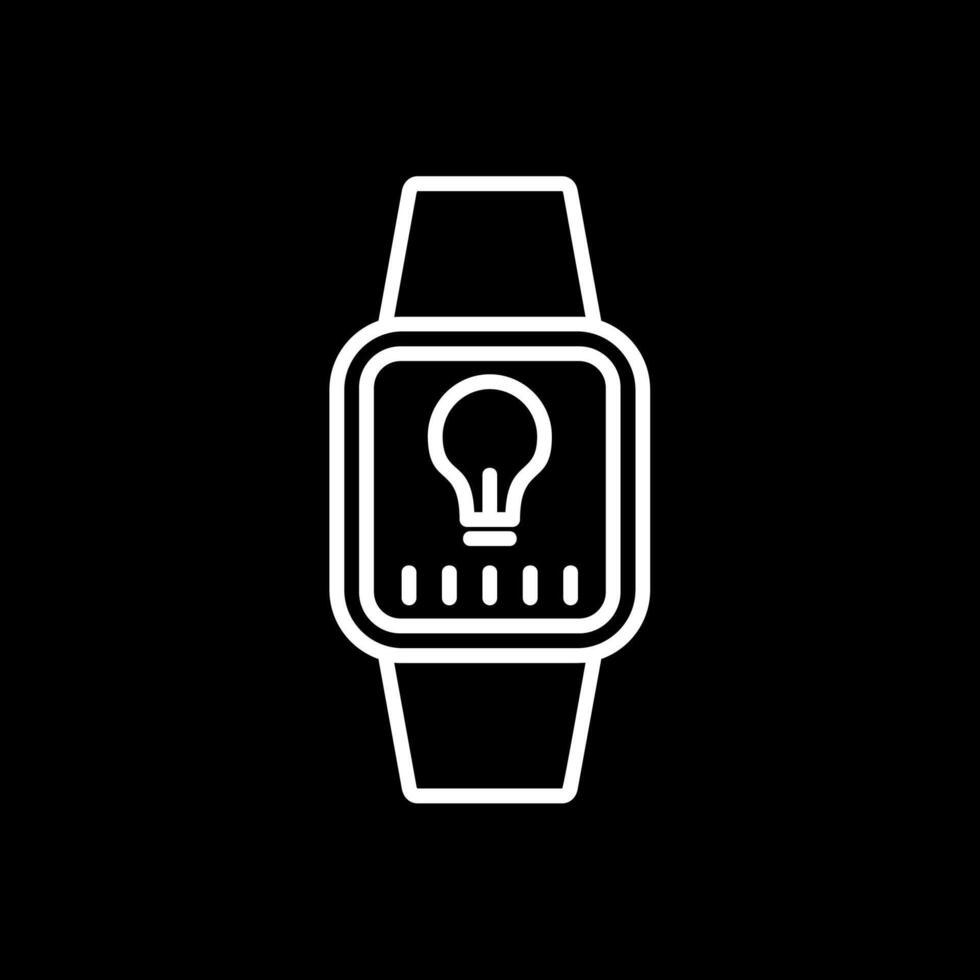 Wristwatch Line Inverted Icon Design vector