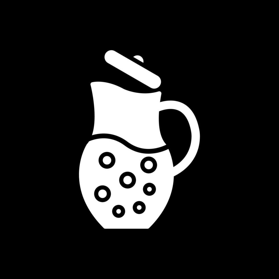 Jug Glyph Inverted Icon Design vector