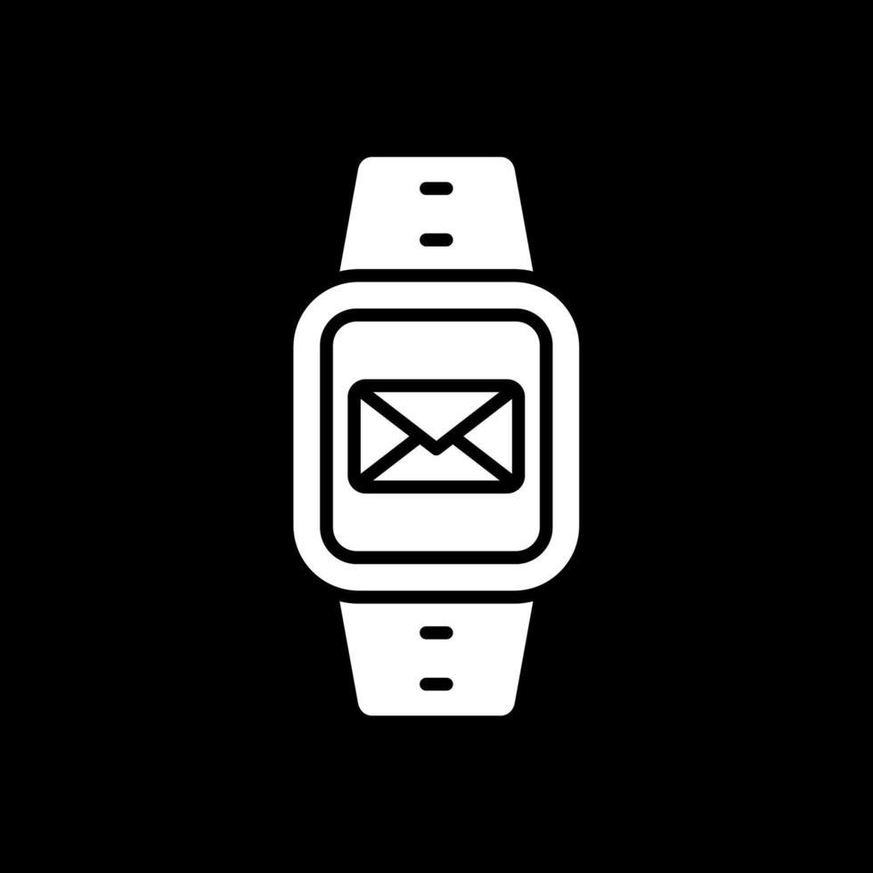 Message Glyph Inverted Icon Design vector