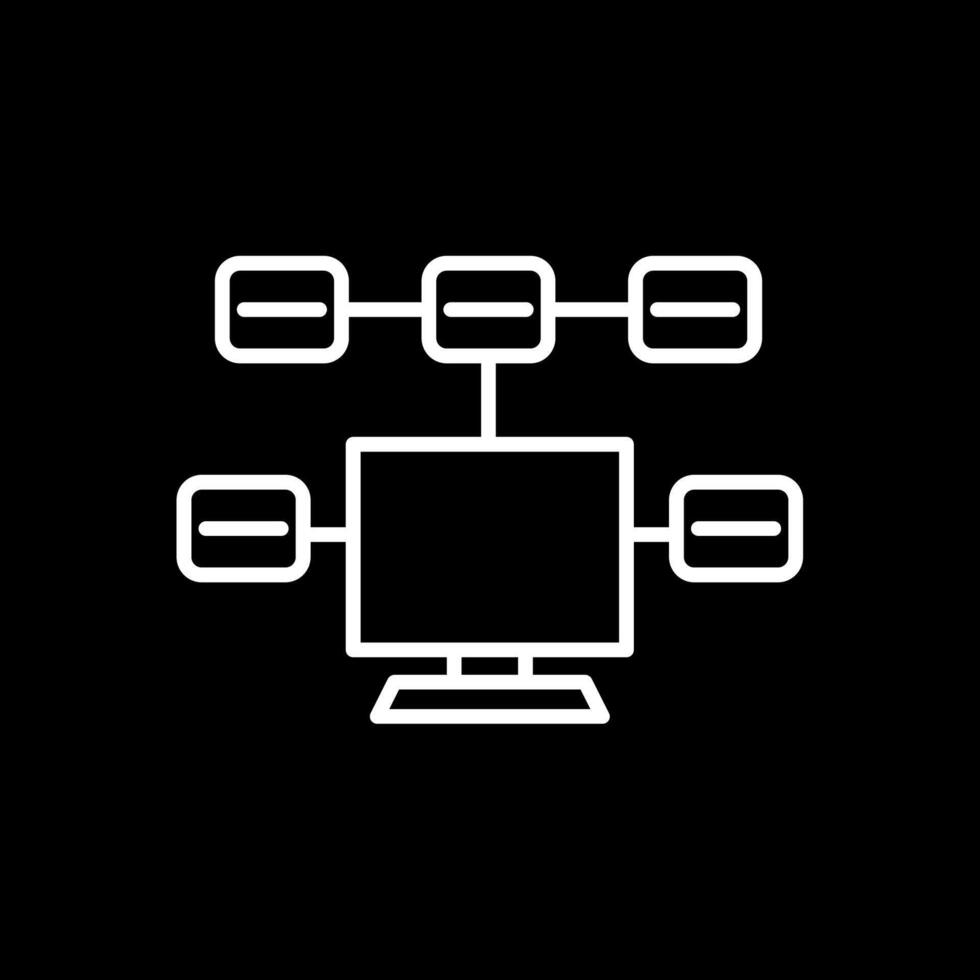 Tasks Line Inverted Icon Design vector