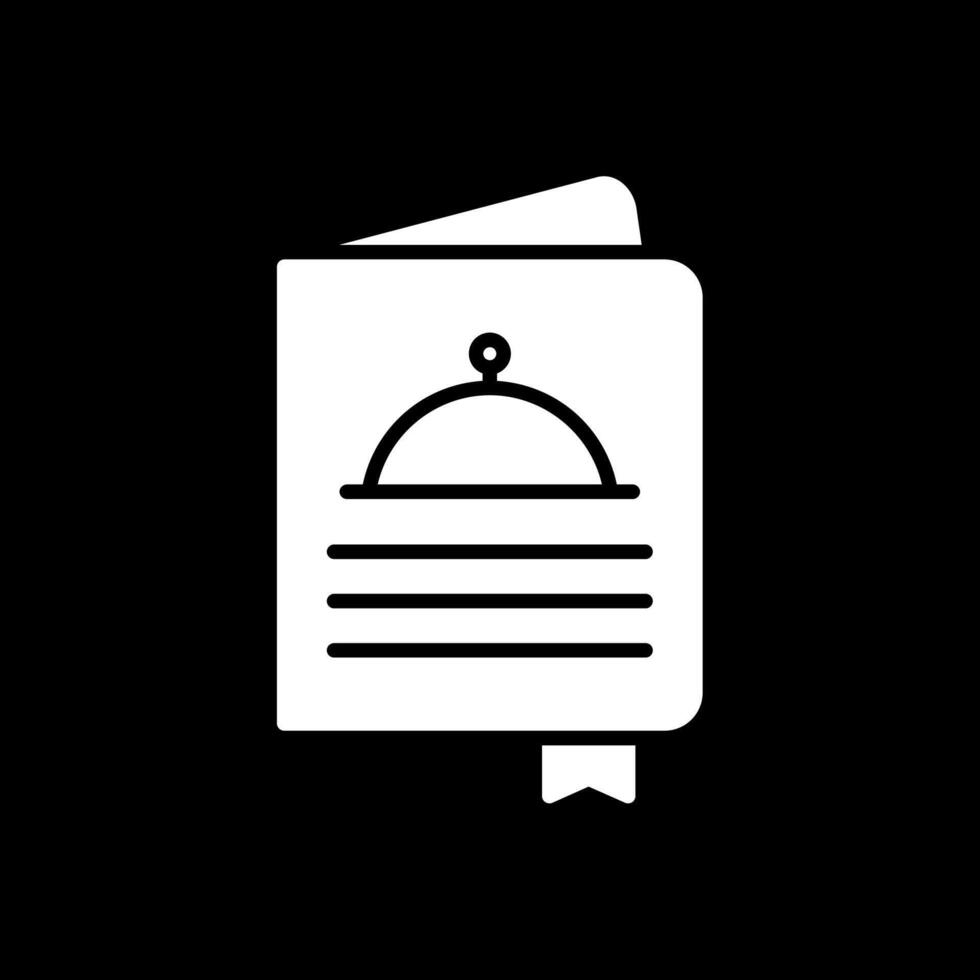 Menu Glyph Inverted Icon Design vector