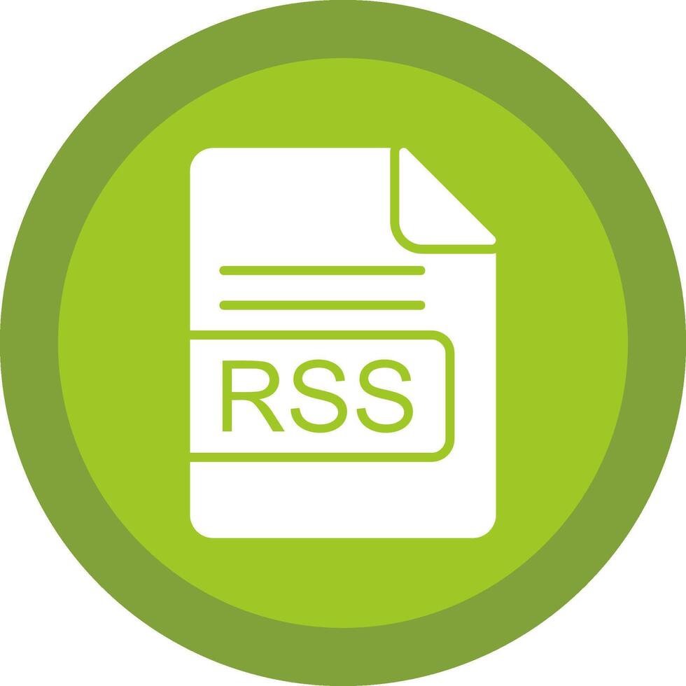 RSS File Format Glyph Due Circle Icon Design vector