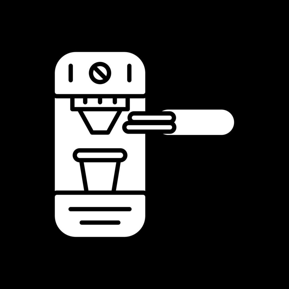 Coffee Machine Glyph Inverted Icon Design vector
