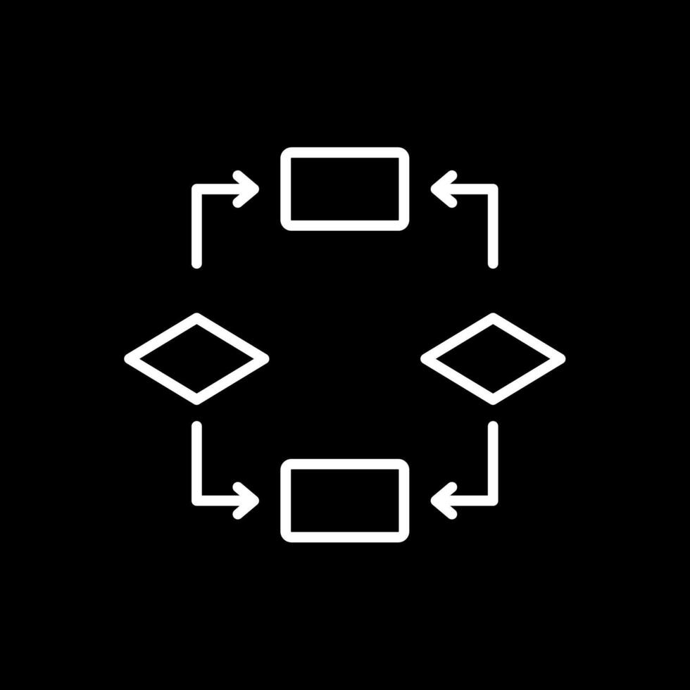 Algorithm Line Inverted Icon Design vector