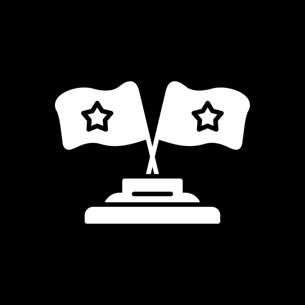 Flags Glyph Inverted Icon Design vector
